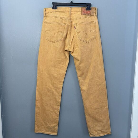 Levis 501XX Jean Mens 32x34 (Actual 32x31) Button Fly Made Mexico Y2K Beige - Picture 7 of 13